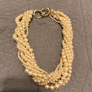 Pearl Multi Strand Twist Necklace